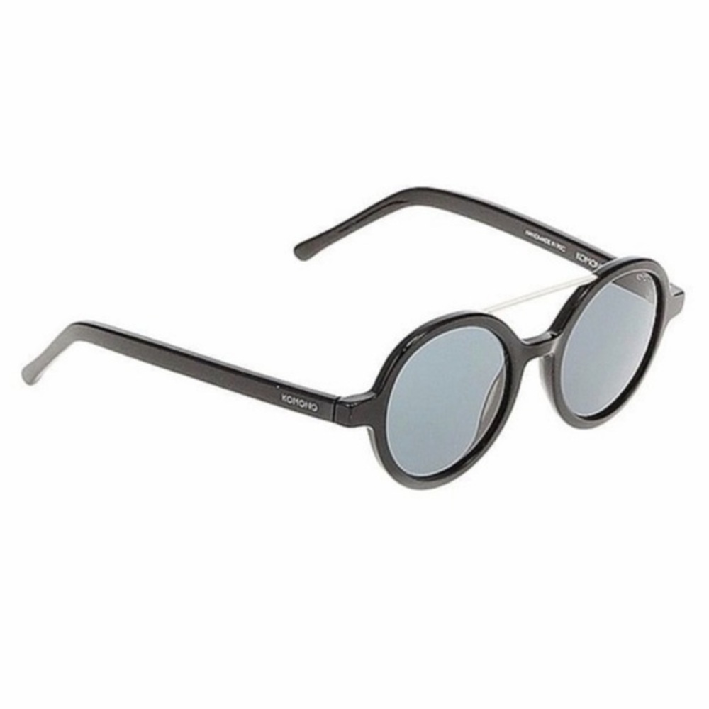 Komono Eyewear The Vivien NEW Classic Round Black Silver Sunglasses - Picture 4 of 16